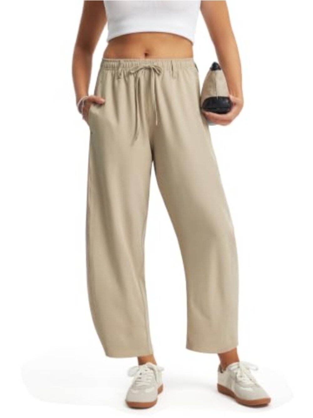 Womens Barrel Pants Baggy Wide Leg UPF 50 Travel Sweatpants